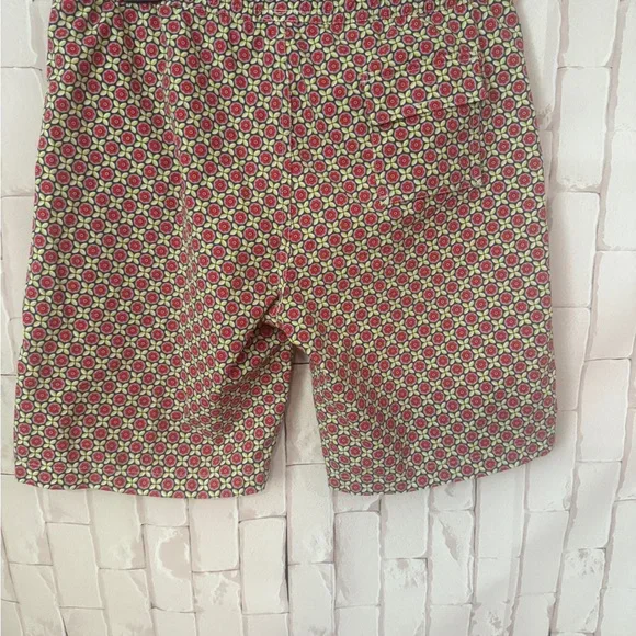 Psycho Bunny Red and Green Patterned Swim Shorts - Picture 6 of 8